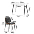 Oikiture 120cm Rectangle Dining Table with 6PCS Chairs PU Black