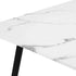 Oikiture 120cm Rectangle Dining Table with 6PCS Chairs PU Black