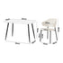 120cm Rectangle Dining Table with 6PCS Chairs Sherpa White