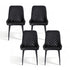 4x Dining Chairs Retro PU Leather Kitchen Lounge Cafe Accent Chair Black