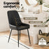 4x Dining Chairs Retro PU Leather Kitchen Lounge Cafe Accent Chair Black