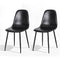 2x Dining Chairs Retro PU Leather Kitchen Lounge Cafe Accent Chair Black