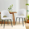 Artiss Set of 2 Boucle Sherpa Dining Chairs White Upholstered Accent Seats