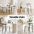 Dining Chairs Set of 4 Sherpa Boucle White