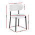 Dining Chairs Set of 6 Sherpa Boucle White
