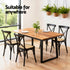 4x Dining Chairs Rattan Wooden Kitchen Accent Chair Cafe Lounge Rubber Wood