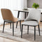 2x Dining Chairs Hollow PU Leather Kitchen Lounge Cafe Accent Chair Grey