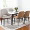 4x Dining Chairs Hollow PU Leather Kitchen Lounge Cafe Accent Chair Grey