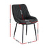 Artiss 4x Dining Chairs Retro PU Leather Kitchen Lounge Cafe Accent Chair Black