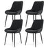 Artiss 4x Dining Chairs Retro PU Leather Kitchen Lounge Cafe Accent Chair Black