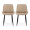 Artiss 2x Dining Chairs Retro PU Leather Kitchen Lounge Cafe Accent Chair Khaki