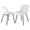 Dining Chairs 2‑Pack – Velvet Tufted Kitchen Lounge Accent Beige
