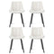 Dining Chairs 4‑Pack – Velvet Tufted Kitchen Lounge Accent Beige
