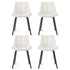 Artiss 4x Dining Chairs Velvet Tufted Kitchen Lounge Cafe Accent Chair Beige