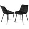 Dining Chairs 2‑Pack – Velvet Tufted Accent Chairs with Metal Legs, Black