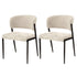 Artiss Dining Chairs Set of 2 Linen Fabric Soft Upholstered Chairs Beige