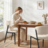 Artiss Dining Chairs Set of 2 Linen Fabric Soft Upholstered Chairs Beige