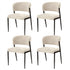 Artiss Dining Chairs Set of 4 Linen Fabric Soft Upholstered Chairs Beige