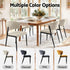 Artiss Dining Chairs Set of 6 Linen Fabric Soft Upholstered Chairs Beige