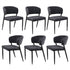 Artiss Dining Chairs Set of 6 Linen Fabric Soft Upholstered Chairs Charcoal