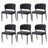 Artiss Dining Chairs Set of 6 Linen Fabric Soft Upholstered Chairs Charcoal