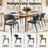 Artiss Dining Chairs Set of 4 Linen Fabric Soft Upholstered Chairs Grey