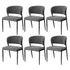Artiss Dining Chairs Set of 6 Linen Fabric Soft Upholstered Chairs Grey