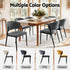 Artiss Dining Chairs Set of 6 Linen Fabric Soft Upholstered Chairs Grey