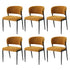 Artiss Dining Chairs Set of 6 Linen Fabric Soft Upholstered Chairs Mustard