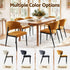 Artiss Dining Chairs Set of 6 Linen Fabric Soft Upholstered Chairs Mustard