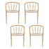 Artiss Dining Chairs Set of 4, Leisure Accent Chair for Living Room & Balcony Spindle Back
