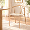Artiss Dining Chairs X1, Y-Back Leisure Accent Chair for Living Room & Balcony Woven Seat