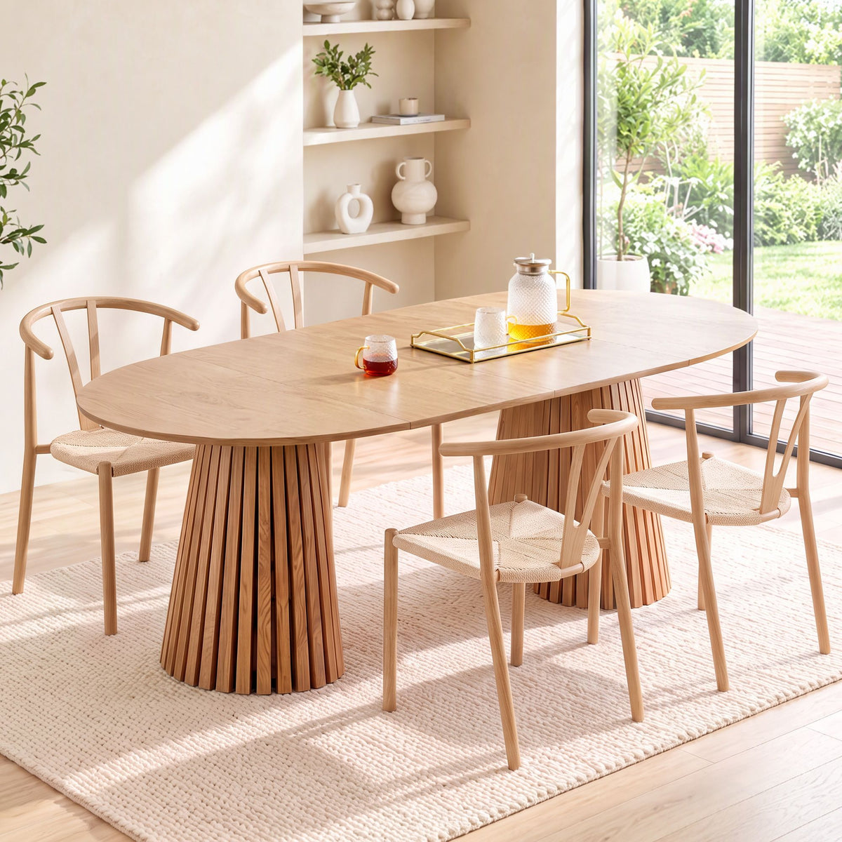 Artiss Dining Chairs X1, Y-Back Leisure Accent Chair for Living Room & Balcony Woven Seat
