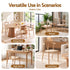Artiss Dining Chairs X1, Y-Back Leisure Accent Chair for Living Room & Balcony Woven Seat