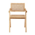 Artiss 1x Dining Chair Wooden Rattan Seat Rubber Wood Frame