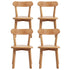 4x Dining Chairs Wooden Kitchen Accent Chair Cafe Lounge Rubber Wood
