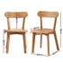 4x Dining Chairs Wooden Kitchen Accent Chair Cafe Lounge Rubber Wood