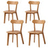 4x Dining Chairs Wooden Kitchen Accent Chair Cafe Lounge Rubber Wood