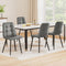 Artiss 4x Dining Chairs Retro PU Leather Kitchen Lounge Cafe Accent Chair Grey