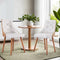 2x Dining Chairs PU Leather Upholstered White Beech Wood