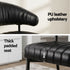 Artiss Dining Chairs Set of 6 Leather Hollow Armchair Black