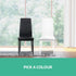 Artiss Dining Chairs Set of 4 Leather Channel Tufted Black