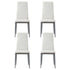Artiss Dining Chairs Set of 4 Leather Channel Tufted White