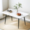 150cm Marble Effect Dining Table 4-6 Seater White Black