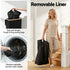 60L Laundry Basket – Bamboo Rim, Removable Mesh Bag, Foldable, Black