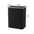 Artiss 2 Sections Laundry Basket with Removable Bags Foldable Black