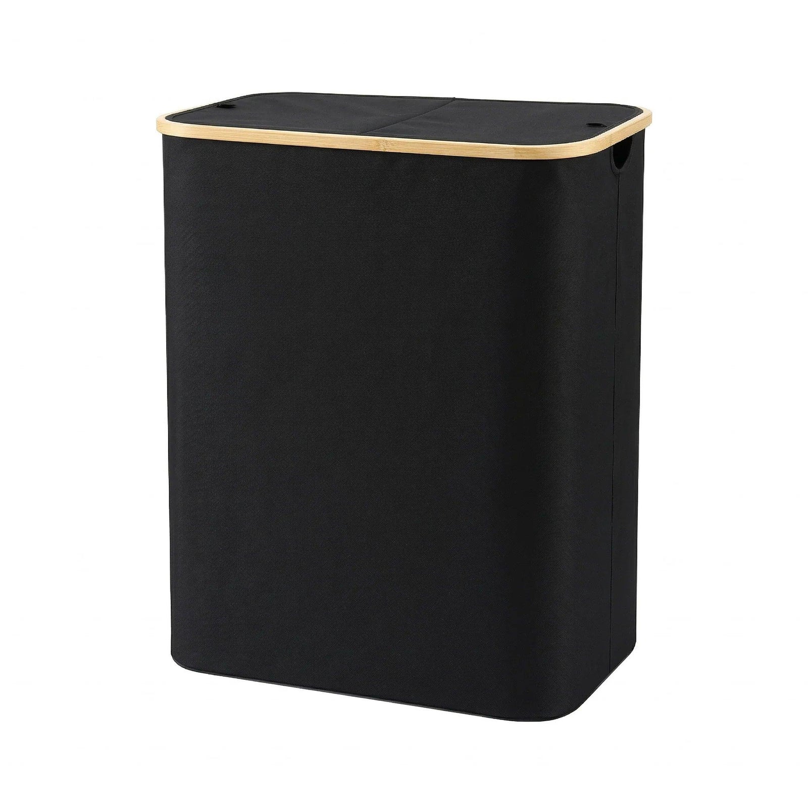 Artiss 2 Sections Laundry Basket with Removable Bags Foldable Black