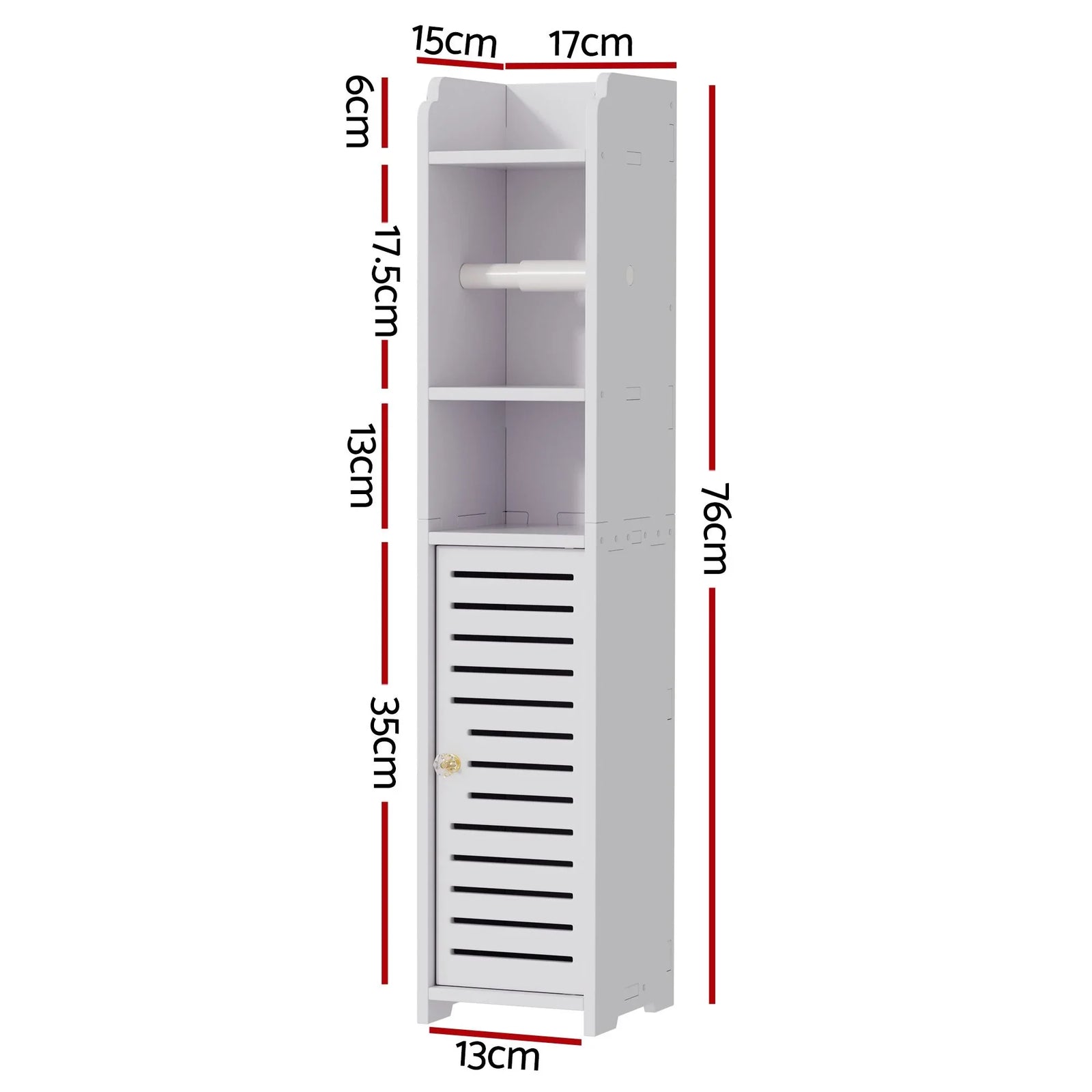 2X Bathroom Cabinet Toilet Roll Holder 76cm