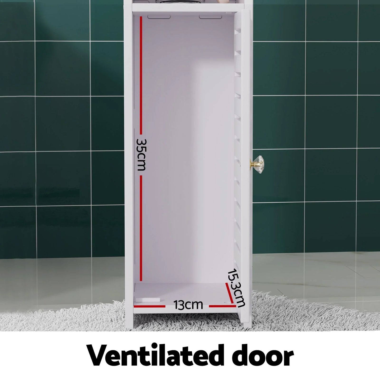 2X Bathroom Cabinet Toilet Roll Holder 76cm