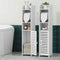 2x Slim Bathroom Toilet Paper Holder Cabinet 76cm White PVC Storage